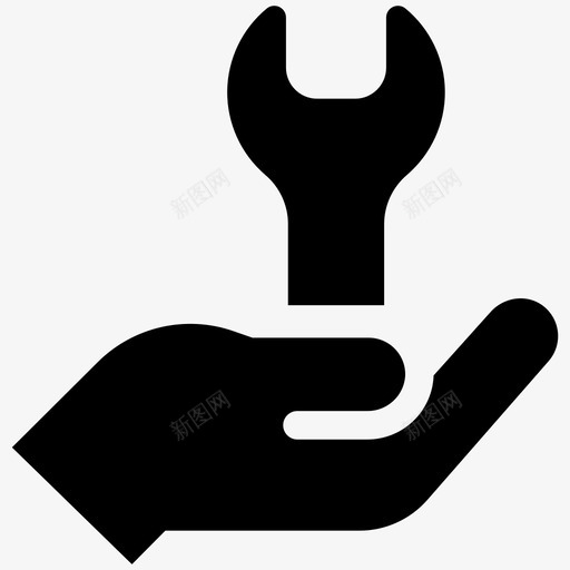 扳手扳手工具商务实心第19卷图标svg_新图网 https://ixintu.com 商务实心第19卷 扳手 扳手工具