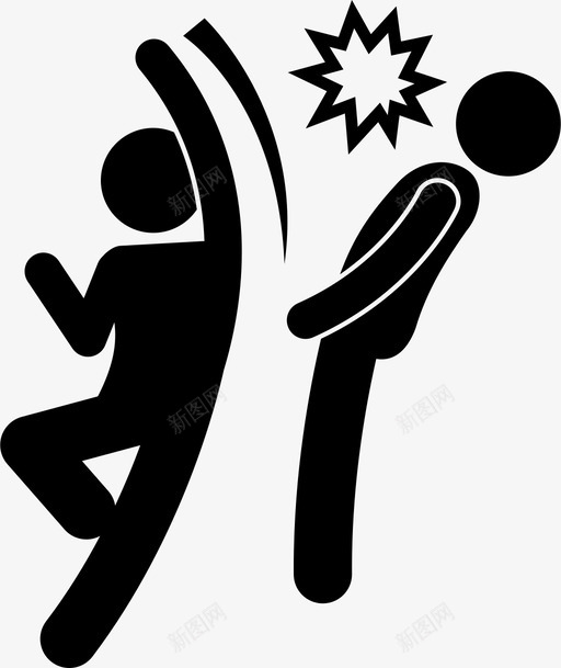 上勾拳击出拳击打图标svg_新图网 https://ixintu.com 上勾拳 击出拳 击打 超能力