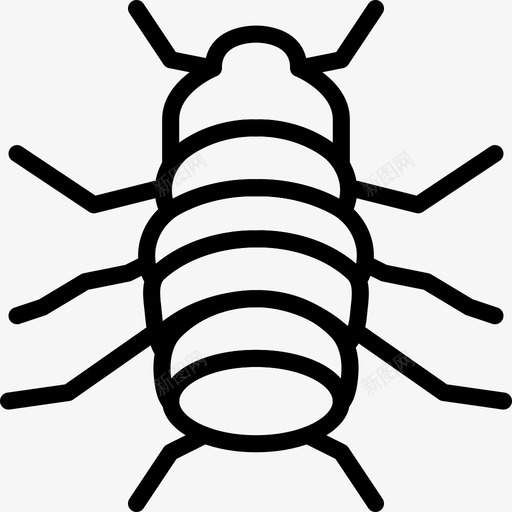 跳蚤虫子昆虫图标svg_新图网 https://ixintu.com 小虫子 昆虫 昆虫轮廓 自然 虫子 跳蚤