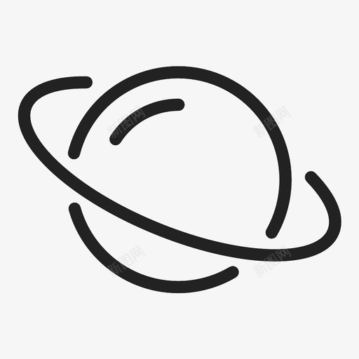 行星光环土星图标svg_新图网 https://ixintu.com 光环 土星 太空 恒星 行星