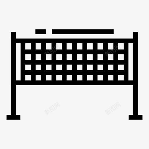 排球网羽毛球球拍图标svg_新图网 https://ixintu.com 排球网 球拍 网运动 羽毛球 运动