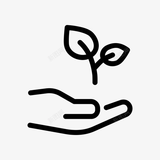 节约植物生态环境图标svg_新图网 https://ixintu.com 学校和学习线 教育 环境 生态 自然 节约植物