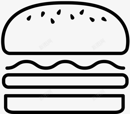 汉堡快餐午餐图标svg_新图网 https://ixintu.com 午餐 快餐 晚餐 汉堡 食物