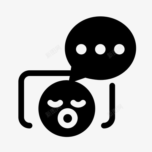 打鼾牙科牙医图标svg_新图网 https://ixintu.com 口腔卫生 打鼾 牙医 牙科 睡眠 迷你图标集固体牙科牙医牙科