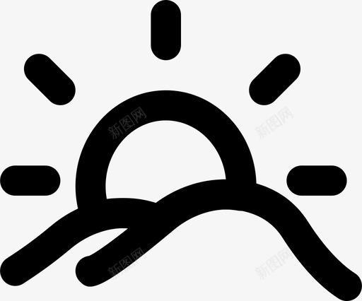 山腰风景自然图标svg_新图网 https://ixintu.com 图片 山腰 美丽的风景md轮廓 自然 阳光 风景