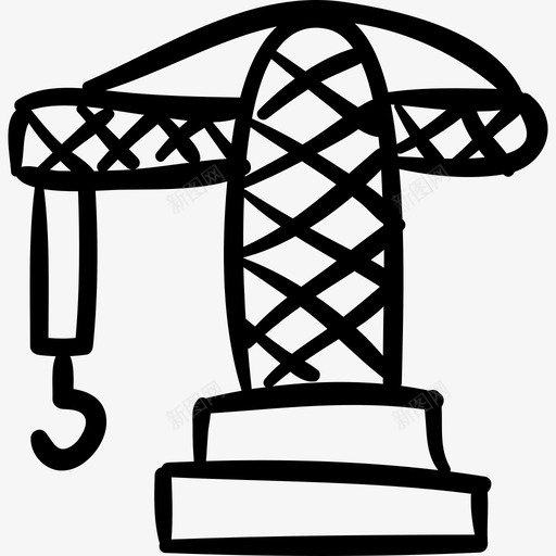 施工吊车塔架手绘工具手绘施工手绘详图图标svg_新图网 https://ixintu.com 手绘施工 手绘详图 施工吊车塔架手绘工具