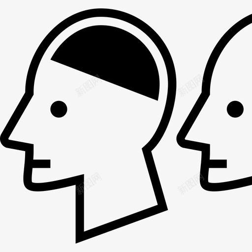 后面的人人支持图标svg_新图网 https://ixintu.com 人 人的头 后面的人 支持 耳语
