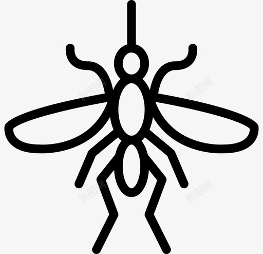 蚊子虫子昆虫图标svg_新图网 https://ixintu.com 小虫子 昆虫 昆虫轮廓 自然 虫子 蚊子