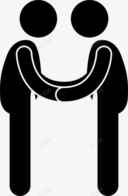 握手同意生意图标svg_新图网 https://ixintu.com 合作 同意 握手 生意 生意人