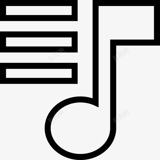 音乐列表播放器播放列表图标svg_新图网 https://ixintu.com 声音 播放列表 播放器 网络线路 音乐列表