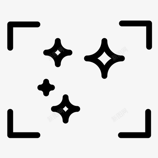 ar扫描增强现实条形码扫描仪图标svg_新图网 https://ixintu.com ar扫描 sparkles 增强现实 条形码扫描仪 航空导航