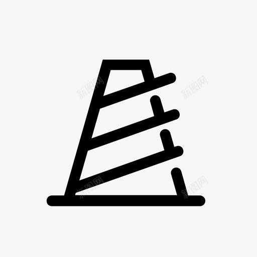 圆锥道路工作安全图标svg_新图网 https://ixintu.com 交通 圆锥 坐姿 安全 迷你图标集商业商店财务 道路工作