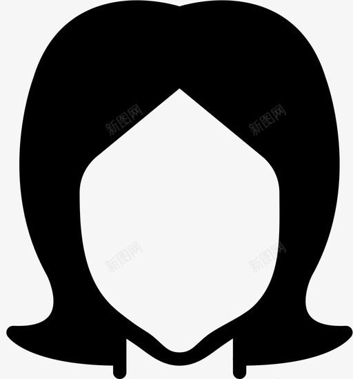 女人发型美女帅哥发型稳重图标svg_新图网 https://ixintu.com 女人发型 帅哥发型稳重 美女