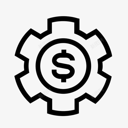 货币设置商业装备图标svg_新图网 https://ixintu.com 商业 机制 装备 货币硬币金融 货币设置