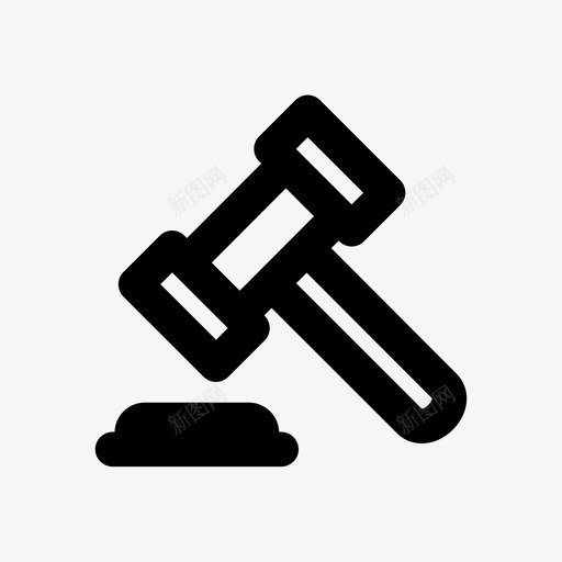 法律锤子正义木头图标svg_新图网 https://ixintu.com 房地产 木头 正义 法律锤子
