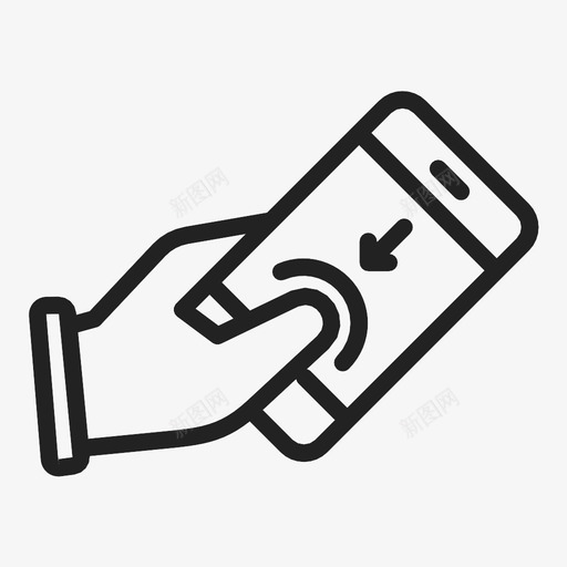 手机手指轻扫向下手图标svg_新图网 https://ixintu.com 向下 屏幕 手 手机手指轻扫