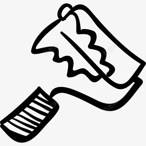 油漆辊手绘工具手绘施工手绘详图图标svg_新图网 https://ixintu.com 手绘施工 手绘详图 油漆辊手绘工具
