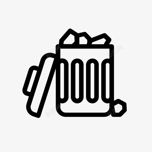 垃圾箱删除满图标svg_新图网 https://ixintu.com 删除 办公室工作 垃圾 垃圾箱 满 纸张