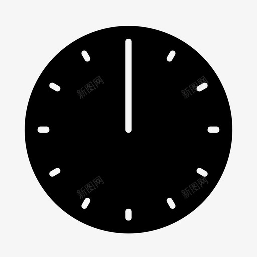 十二点小时时间图标svg_新图网 https://ixintu.com 十二点 小时 时钟 时间