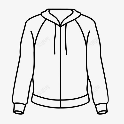夹克服装衬衫图标svg_新图网 https://ixintu.com 兜帽 夹克 服装 衣服 衬衫 连帽衫