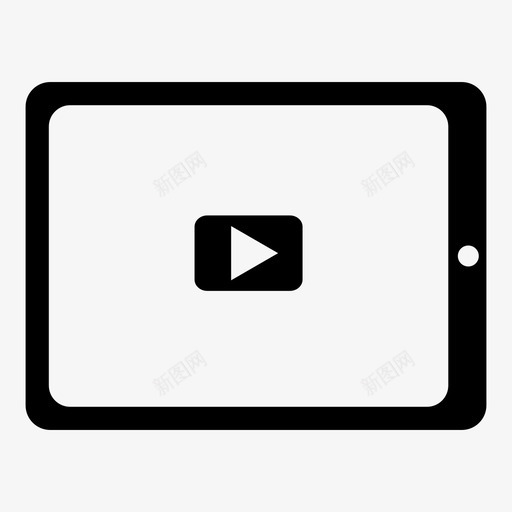 ipad设备媒体图标svg_新图网 https://ixintu.com ipad 媒体 平板电脑 视频 设备
