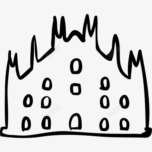 建筑手绘轮廓旅游手绘旅游图标svg_新图网 https://ixintu.com 建筑手绘轮廓 手绘旅游 旅游
