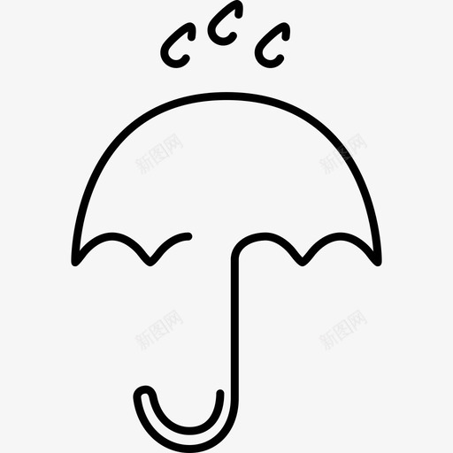 雨伞超薄外形界面物流超薄图标svg_新图网 https://ixintu.com 物流超薄 界面 雨伞超薄外形