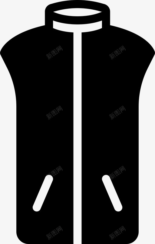 马甲衣服时尚图标svg_新图网 https://ixintu.com 时尚 男人 男人的衣服固体 衣服 马甲