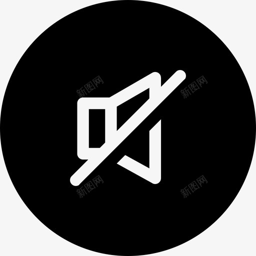静音扬声器音频噪音图标svg_新图网 https://ixintu.com 噪音 振动 简化圆形 静音 静音扬声器 音频