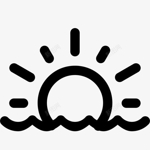 日落自然景色图标svg_新图网 https://ixintu.com 假日 大海 日落 景色 海洋生物 自然