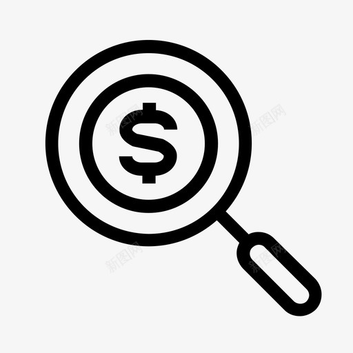 找到钱玻璃搜索图标svg_新图网 https://ixintu.com 找到钱 搜索 玻璃 钱硬币金融