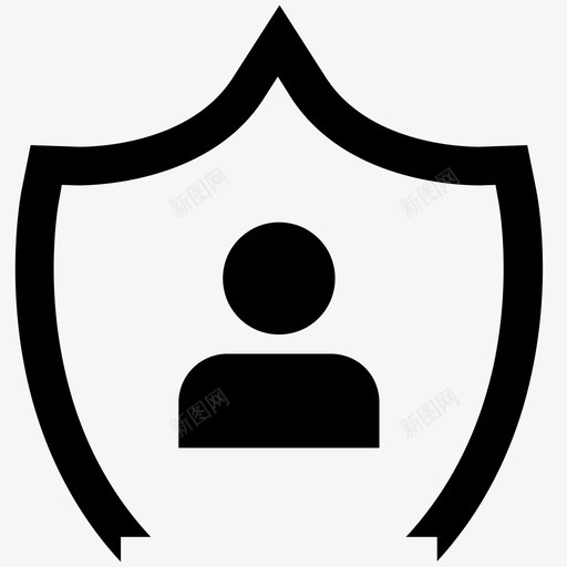 用户隐私个人安全保护图标svg_新图网 https://ixintu.com 个人安全 保护 安全用户 屏蔽 用户隐私