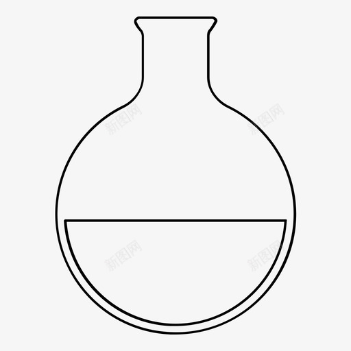 圆底烧瓶化学玻璃器皿图标svg_新图网 https://ixintu.com 化学 圆底烧瓶 实验室 玻璃器皿 研究