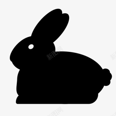 复活节兔子动物兔子图标图标