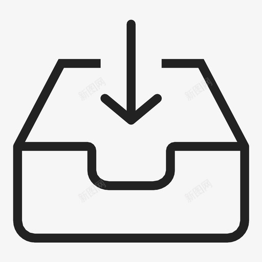 备份收件箱图标svg_新图网 https://ixintu.com 下载 保存 备份 安全 收件箱