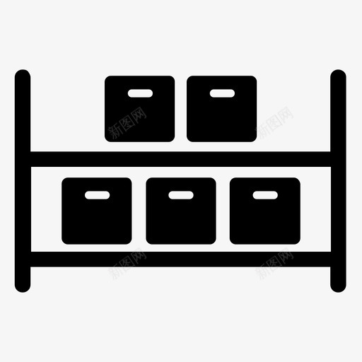 货架仓库商店图标svg_新图网 https://ixintu.com 仓库 商店 批发 电子商务购物 货架