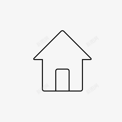 家庭地址按钮图标svg_新图网 https://ixintu.com 地址 家庭 居民 房子 按钮 混合网络图标
