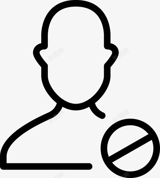 用户和化身人界面图标svg_新图网 https://ixintu.com 人 用户和化身 界面 细线用户和化身