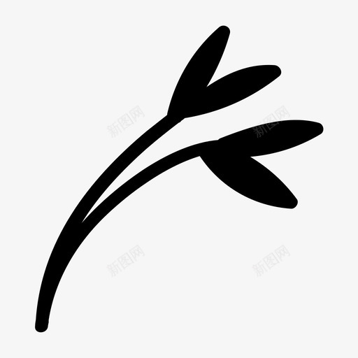 植物手绘树叶图标svg_新图网 https://ixintu.com 手工植物 手绘 树叶 植物