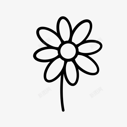 花金盏花雏菊图标svg_新图网 https://ixintu.com 植物 花 花园 金盏花 雏菊