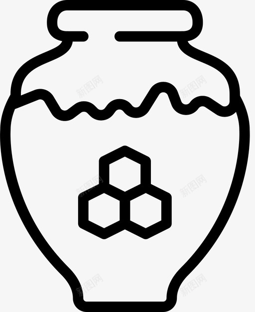 蜂蜜罐养蜂蜜蜂图标svg_新图网 https://ixintu.com 养蜂 小蜜蜂 蜂蜜罐 蜜蜂