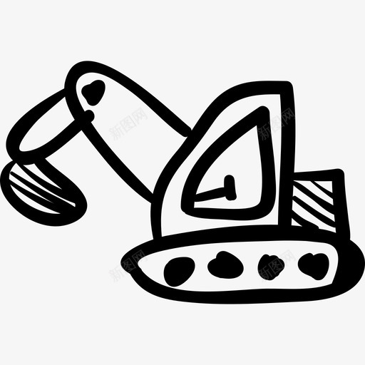 施工运输手绘机手绘施工手绘详图图标svg_新图网 https://ixintu.com 手绘施工 手绘详图 施工运输手绘机