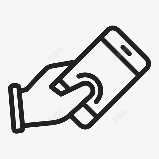手机手指轻扫手屏幕图标svg_新图网 https://ixintu.com 屏幕 手 手机手指轻扫 轻触