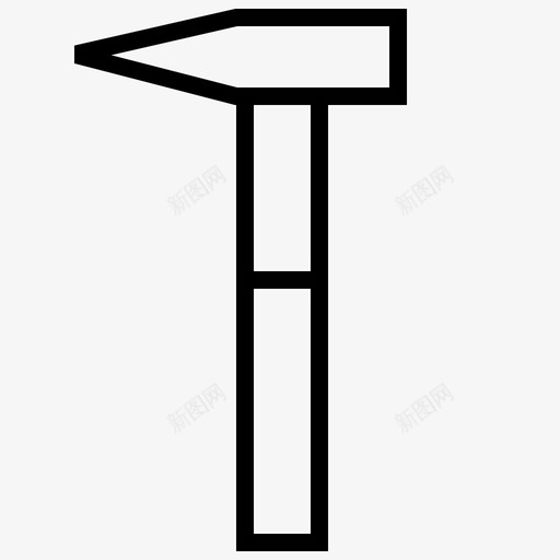 锤子建筑手工工具图标svg_新图网 https://ixintu.com 建筑 建筑工具 手工工具 锤子