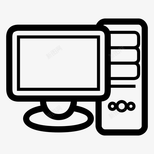 电脑台式机电子图标svg_新图网 https://ixintu.com it pc电脑 台式机 游戏 电子 电脑