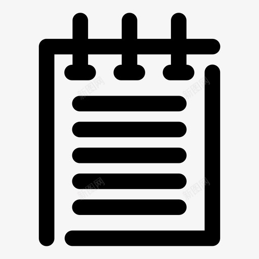 记事本议程日记本图标svg_新图网 https://ixintu.com 一般间隙大 日记本 议程 记事本