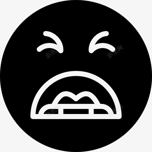 绝望表情脸图标svg_新图网 https://ixintu.com 漂亮图标表情2固体 绝望 脸 表情 走投无路