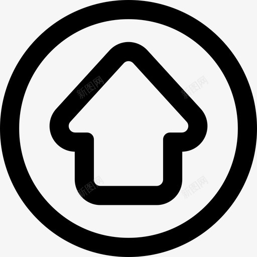 圆轮廓上的上箭头箭头通用接口图标svg_新图网 https://ixintu.com 圆轮廓上的上箭头 箭头 通用接口
