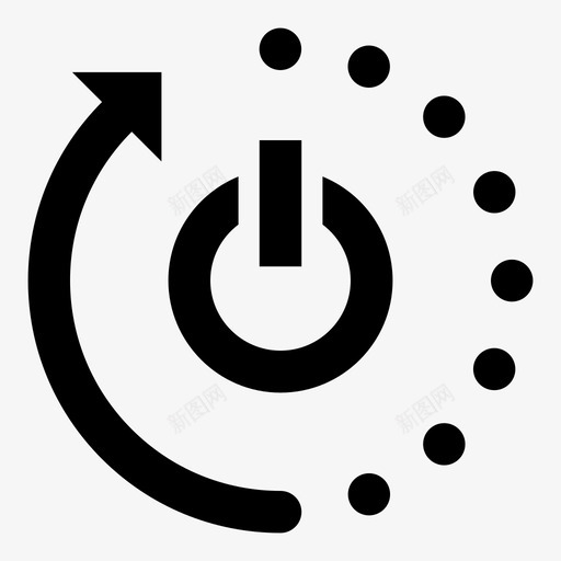重启通电无电图标svg_新图网 https://ixintu.com 无电 通电 重启