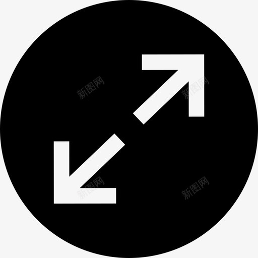 调整大小箭头全屏图标svg_新图网 https://ixintu.com 全屏 圆箭头 箭头 缩放 调整大小
